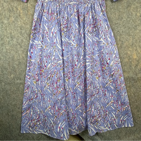 ELOQUII Elements Puff Sleeve Zebra Print Smocked Feminine Chic Boho Fun Dress - Picture 5 of 15